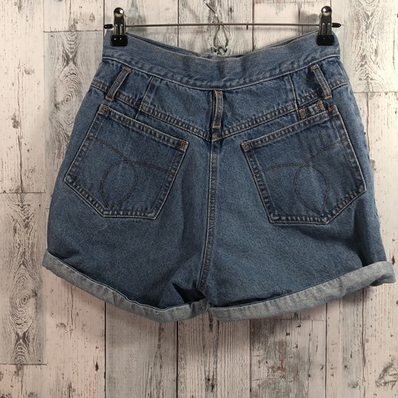 Vintage No Problem High Waisted Denim Shorts - Picture 3 of 9